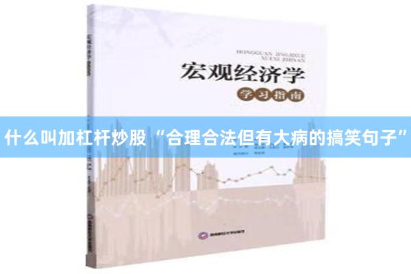 什么叫加杠杆炒股 “合理合法但有大病的搞笑句子”