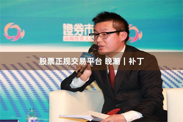 股票正规交易平台 晚潮｜补丁