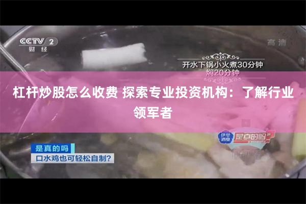杠杆炒股怎么收费 探索专业投资机构：了解行业领军者