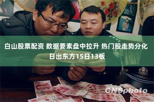 白山股票配资 数据要素盘中拉升 热门股走势分化 日出东方15日13板