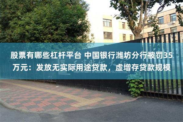 股票有哪些杠杆平台 中国银行潍坊分行被罚35万元：发放无实际用途贷款，虚增存贷款规模