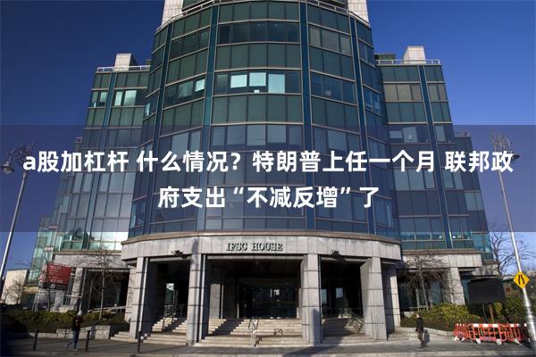 a股加杠杆 什么情况？特朗普上任一个月 联邦政府支出“不减反增”了