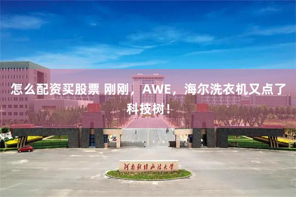 怎么配资买股票 刚刚，AWE，海尔洗衣机又点了科技树！