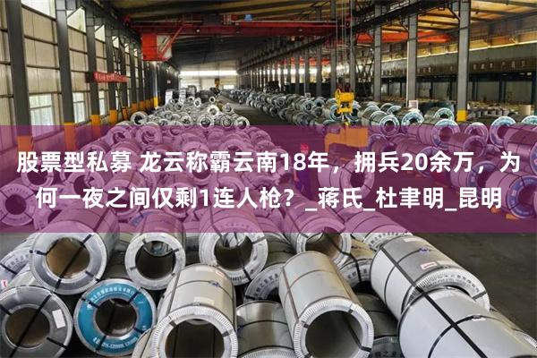 股票型私募 龙云称霸云南18年，拥兵20余万，为何一夜之间仅剩1连人枪？_蒋氏_杜聿明_昆明