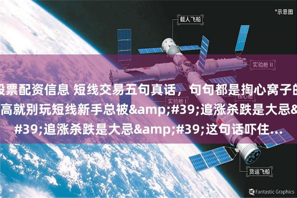 股票配资信息 短线交易五句真话，句句都是掏心窝子的经验。第一句：不敢追高就别玩短线新手总被&#39;追涨杀跌是大忌&#39;这句话吓住...